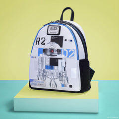 star wars: the power of the force r2-d2 astromech droid light up mini backpack