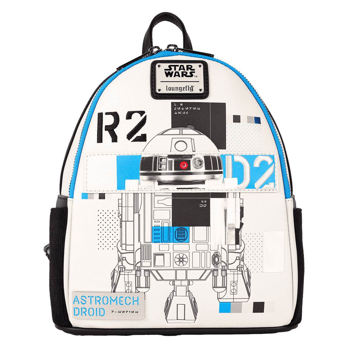 star wars: the power of the force r2-d2 astromech droid light up mini backpack