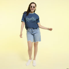 stitch patch unisex ringer tee