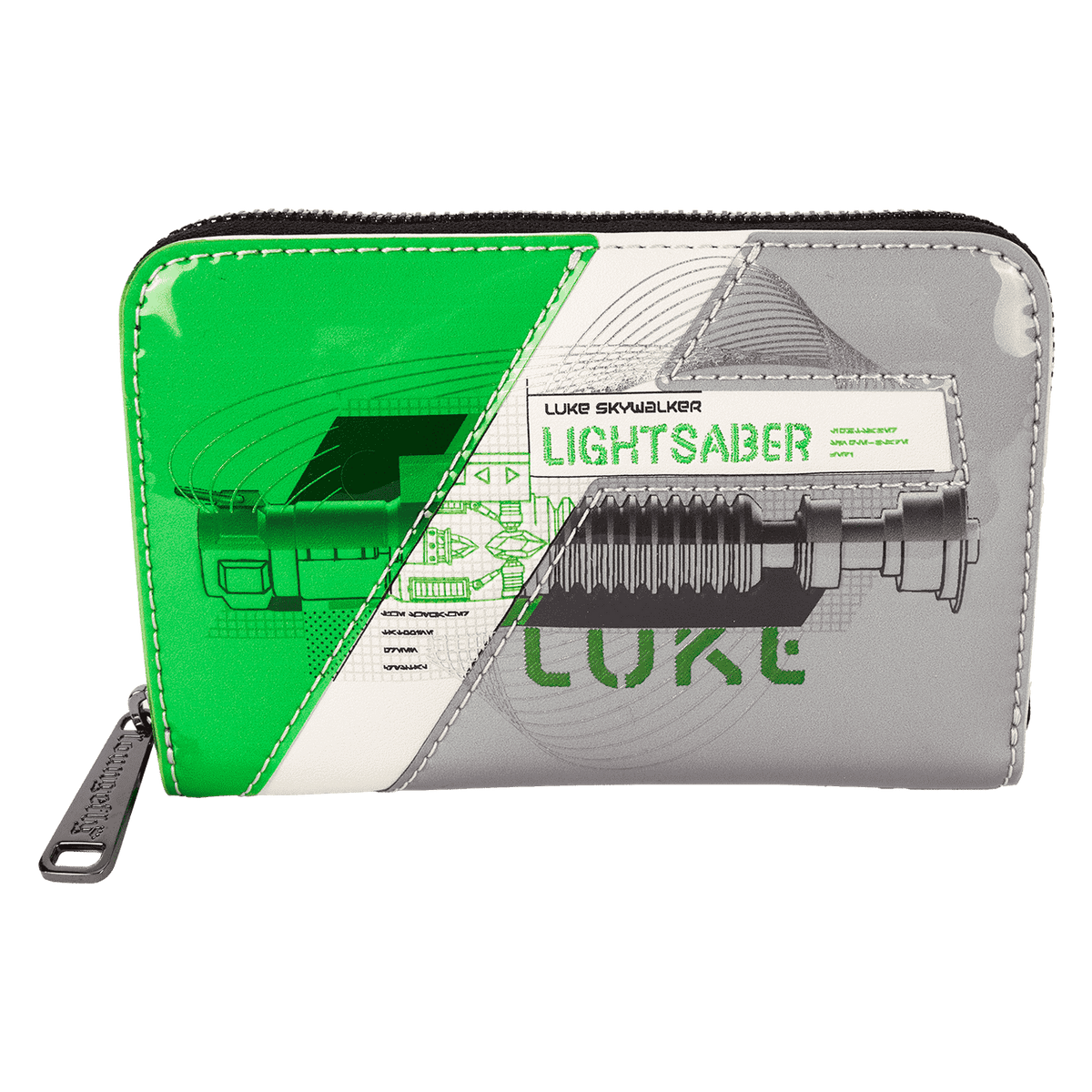 star wars: the power of the force lightsaber zip around wallet