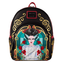 universal monsters the bride of frankenstein stained glass mini backpack