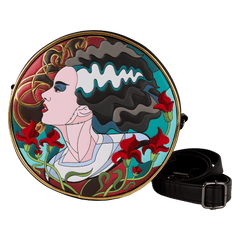 universal monsters the bride of frankenstein stained glass crossbody bag