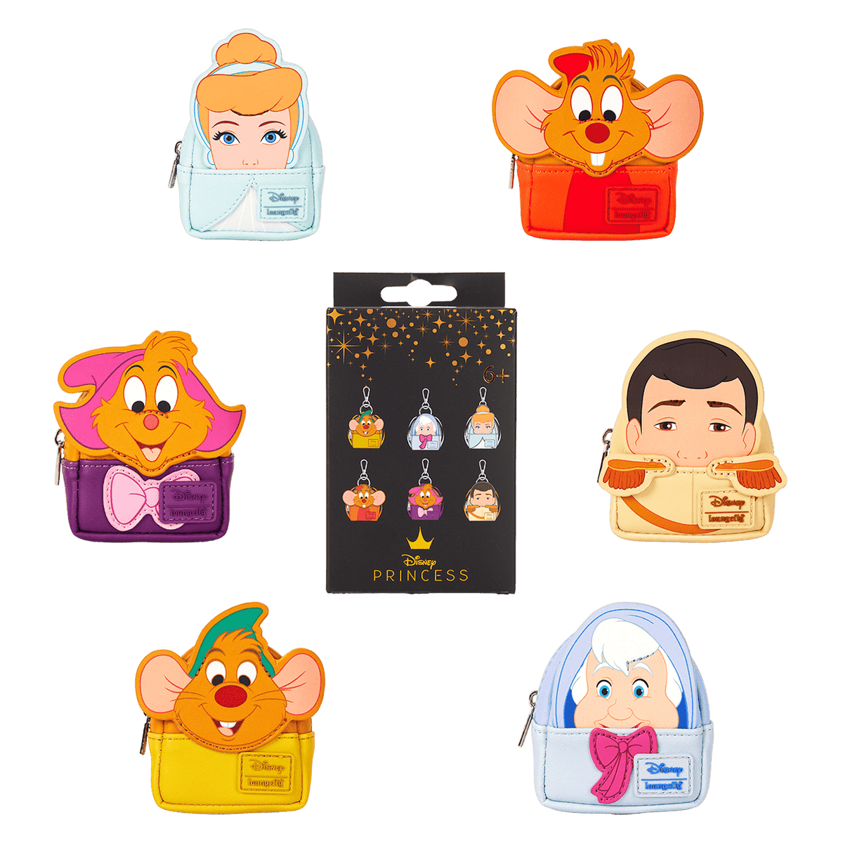 cinderella 75th anniversary cosplay mystery mini backpack keychain charm