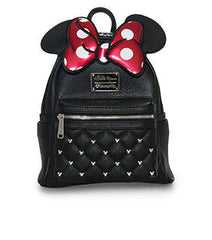minnie mouse classic bow quilted texture ear mini backpack