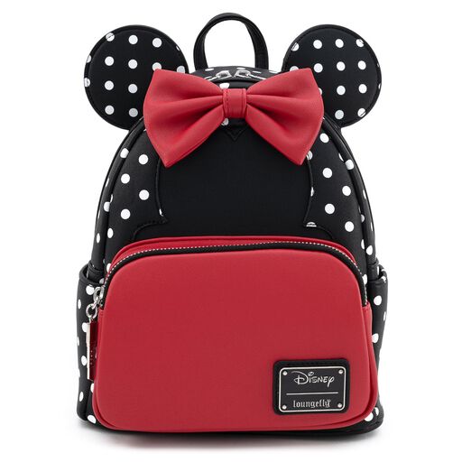 disney minnie mouse black & white polka dot cosplay mini backpack