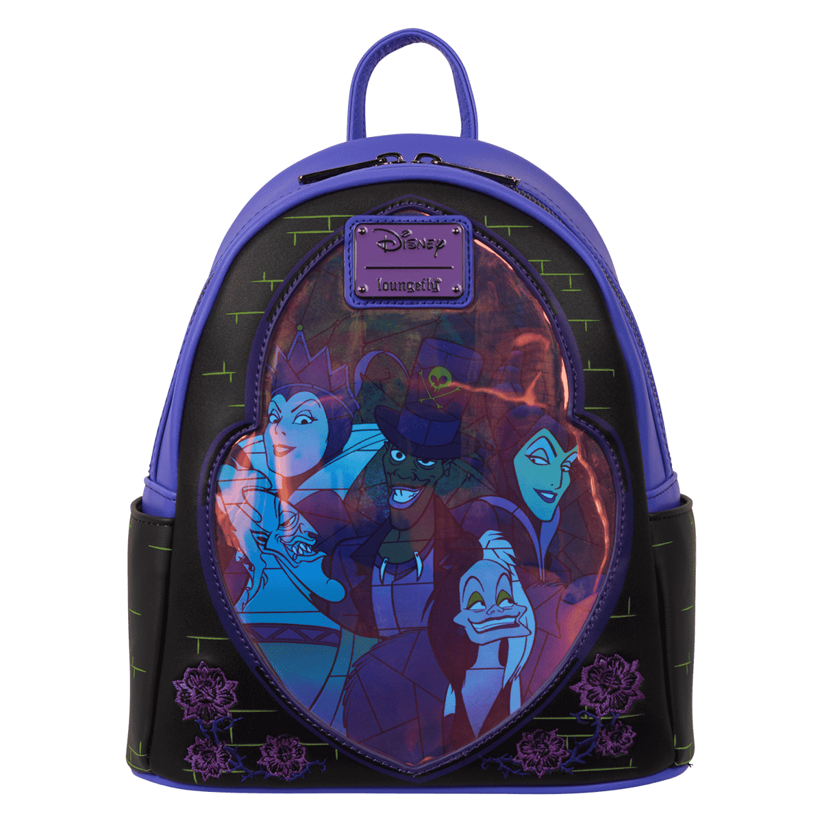 disney villains exclusive stained glass glow mini backpack