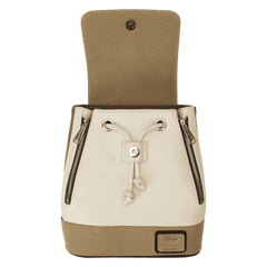 mickey & friends canvas all-over print drawstring bucket mini backpack