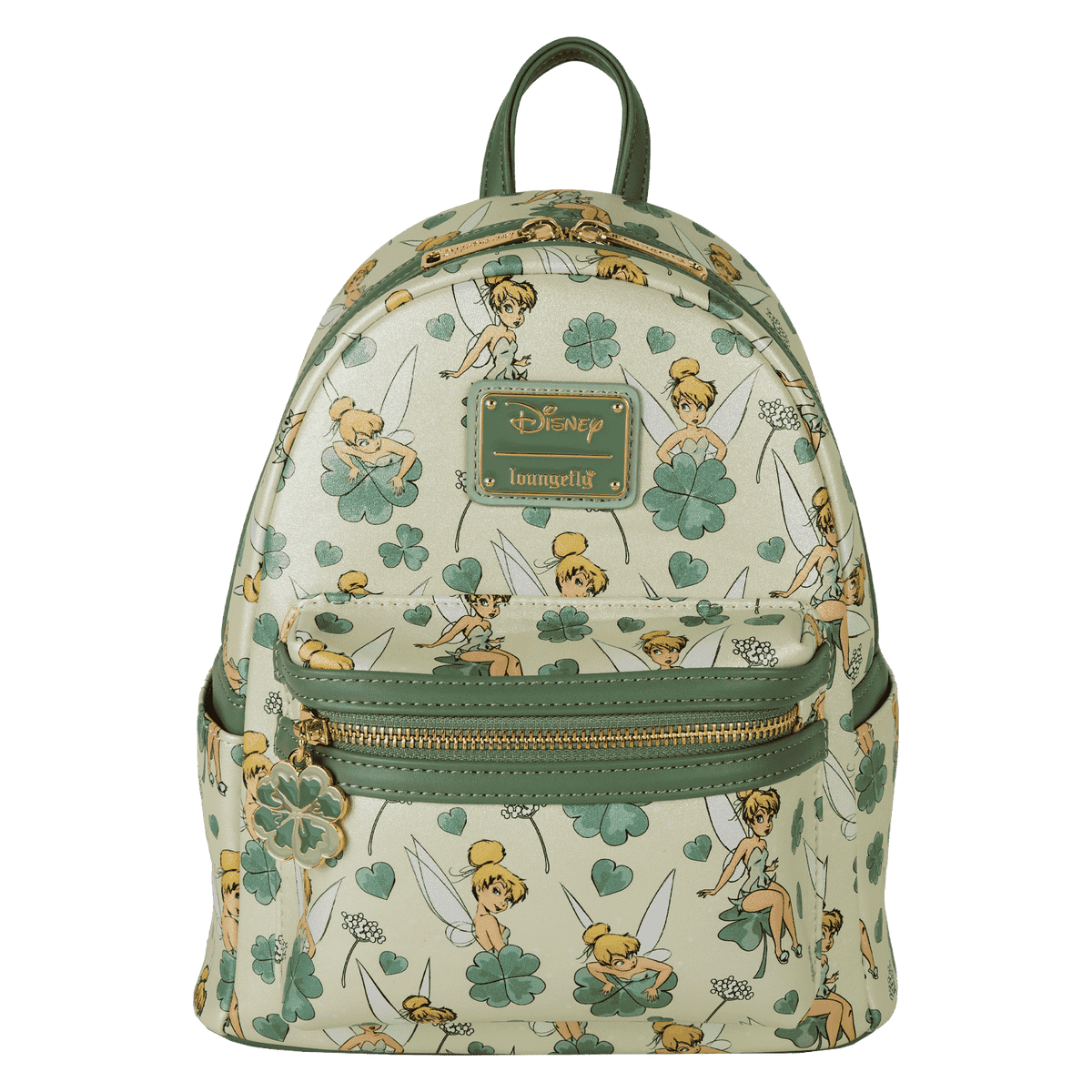 peter pan tinker bell clover all-over print mini backpack
