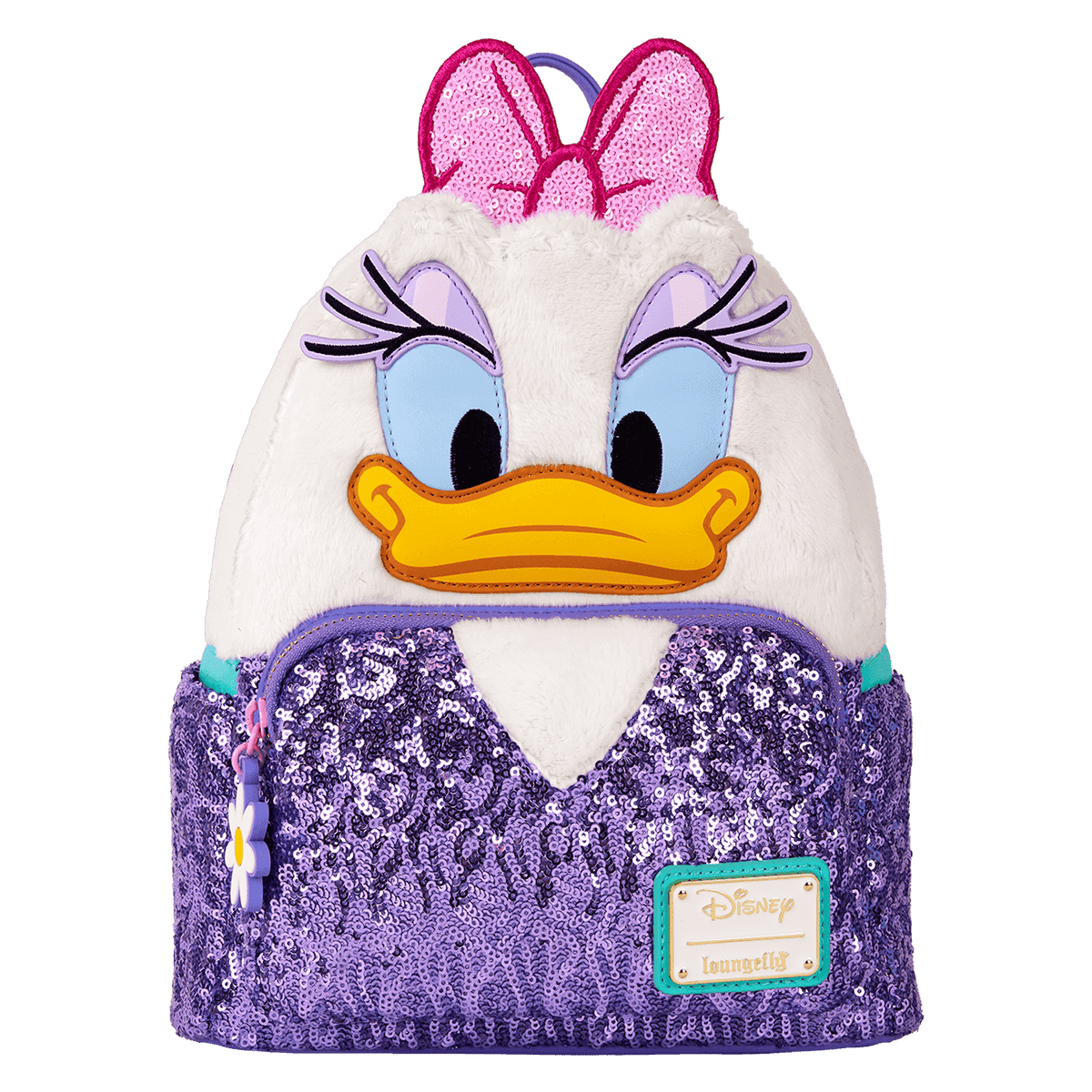 daisy duck 85th anniversary sequin plush cosplay mini backpack