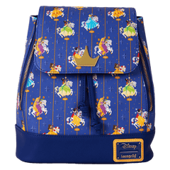 disney princess carousel all-over print drawstring mini backpack