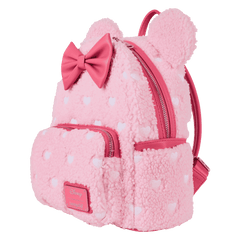 minnie mouse exclusive hearts strawberry scented sherpa mini backpack