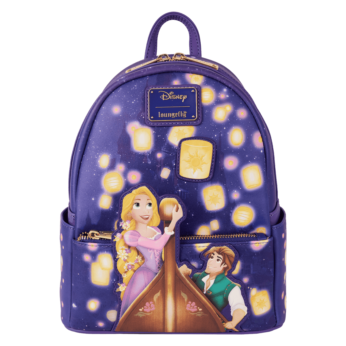 tangled rapunzel & flynn rider lantern light up mini backpack
