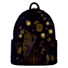 tangled rapunzel & flynn rider lantern light up mini backpack