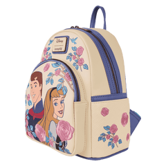 sleeping beauty princess aurora & prince phillip floral mini backpack