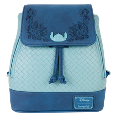 stitch embroidered floral drawstring mini backpack