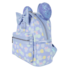 minnie mouse exclusive iridescent all-over print sequin ear mini backpack