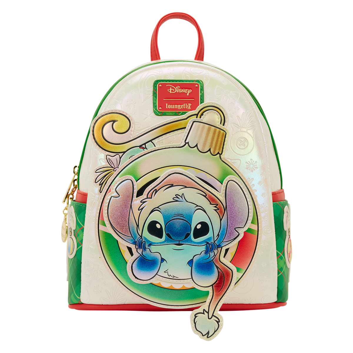 stitch & scrump iridescent holiday ornament mini backpack
