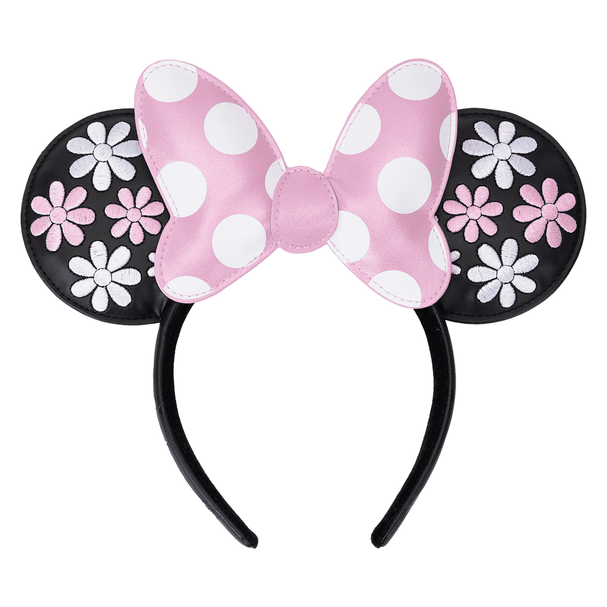 minnie mouse floral rock the dots ear headband