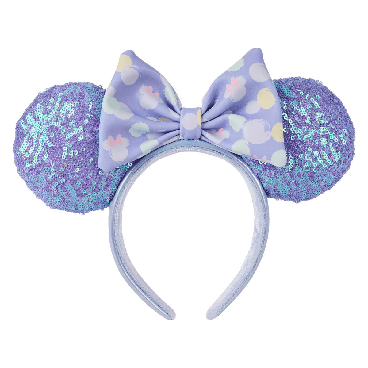 minnie mouse exclusive iridescent all-over print sequin ear headband