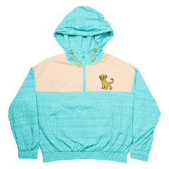 the lion king simba half-zip unisex windbreaker jacket
