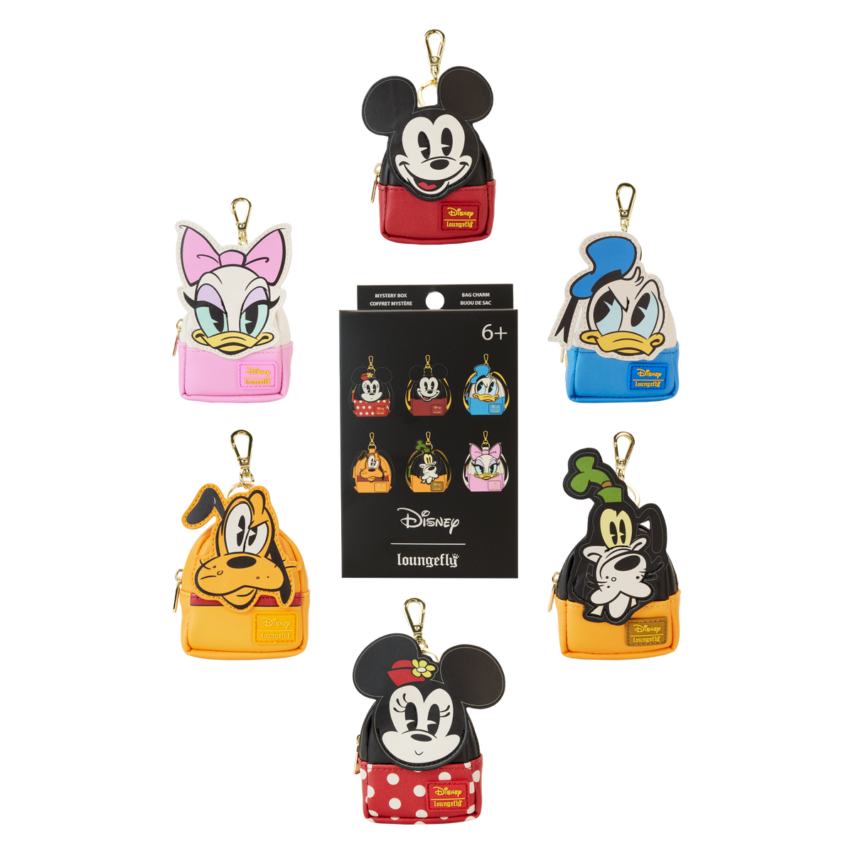 mickey & friends picnic cosplay mystery mini backpack keychain charm