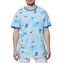 finding nemo 20th anniversary bubbles all-over print unisex ringer tee