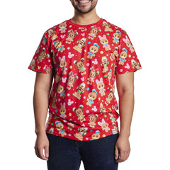 mickey & friends gingerbread cookie all-over print unisex tee