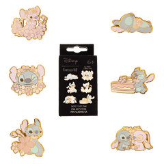 stitch & angel cherry blossom mystery box pin