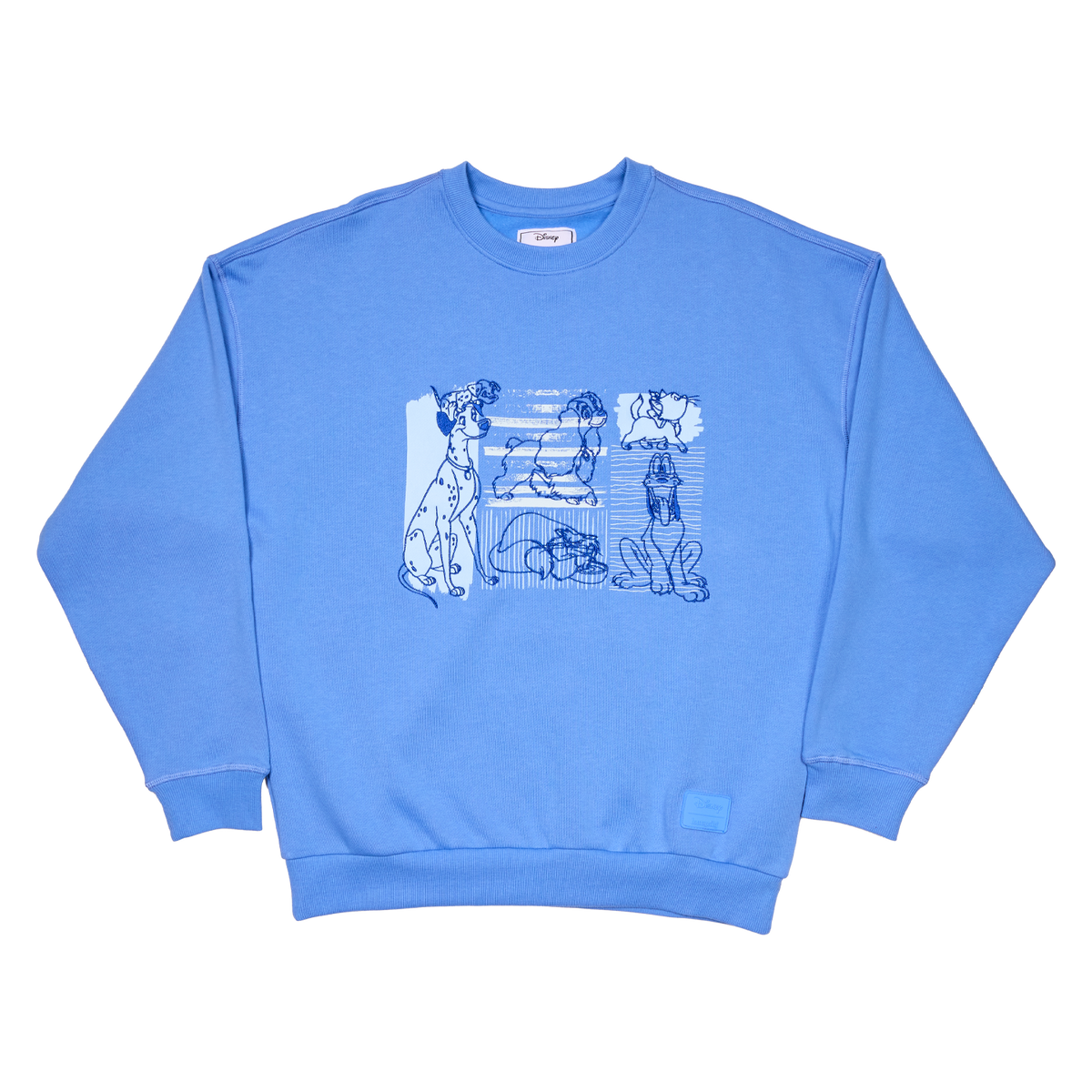disney dogs & cats oversized unisex crewneck sweatshirt