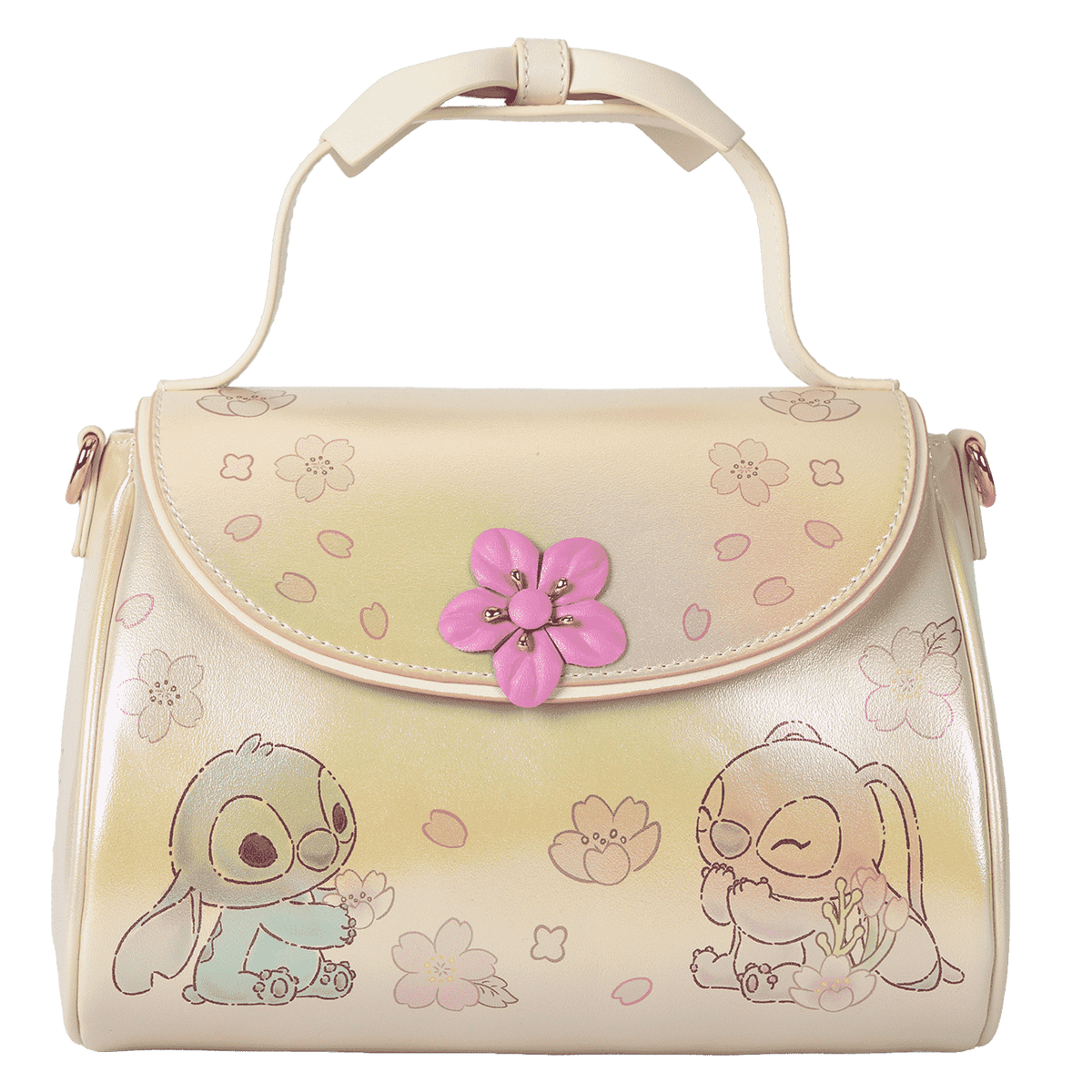 stitch & angel cherry blossom bow handle crossbody bag