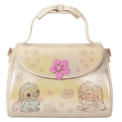 stitch & angel cherry blossom bow handle crossbody bag
