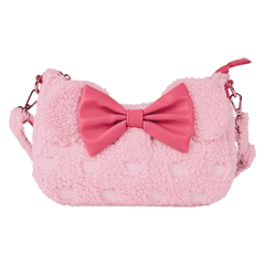 minnie mouse exclusive hearts strawberry scented sherpa crossbody bag