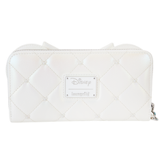 minnie mouse iridescent wedding zip around wristlet wallet