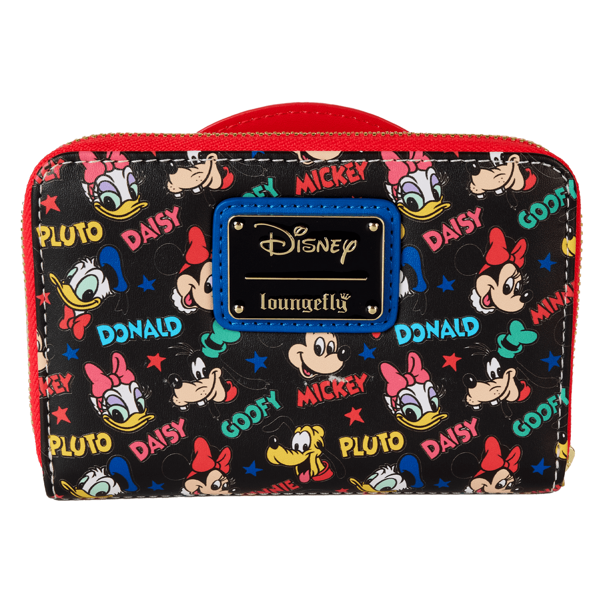 mickey & friends classic all-over print zip around wallet