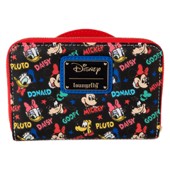 mickey & friends classic all-over print zip around wallet