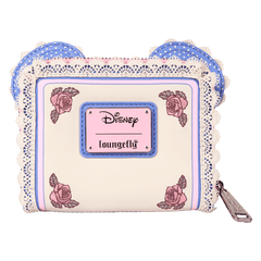 minnie mouse floral and lace zip around wallet