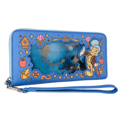 pinocchio exclusive blue fairy lenticular wristlet wallet