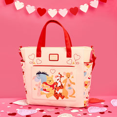 winnie the pooh & friends hearts convertible backpack & tote crossbody bag